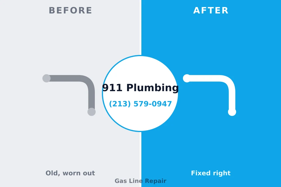 Before and after: plumbing repair Lakemore, OH